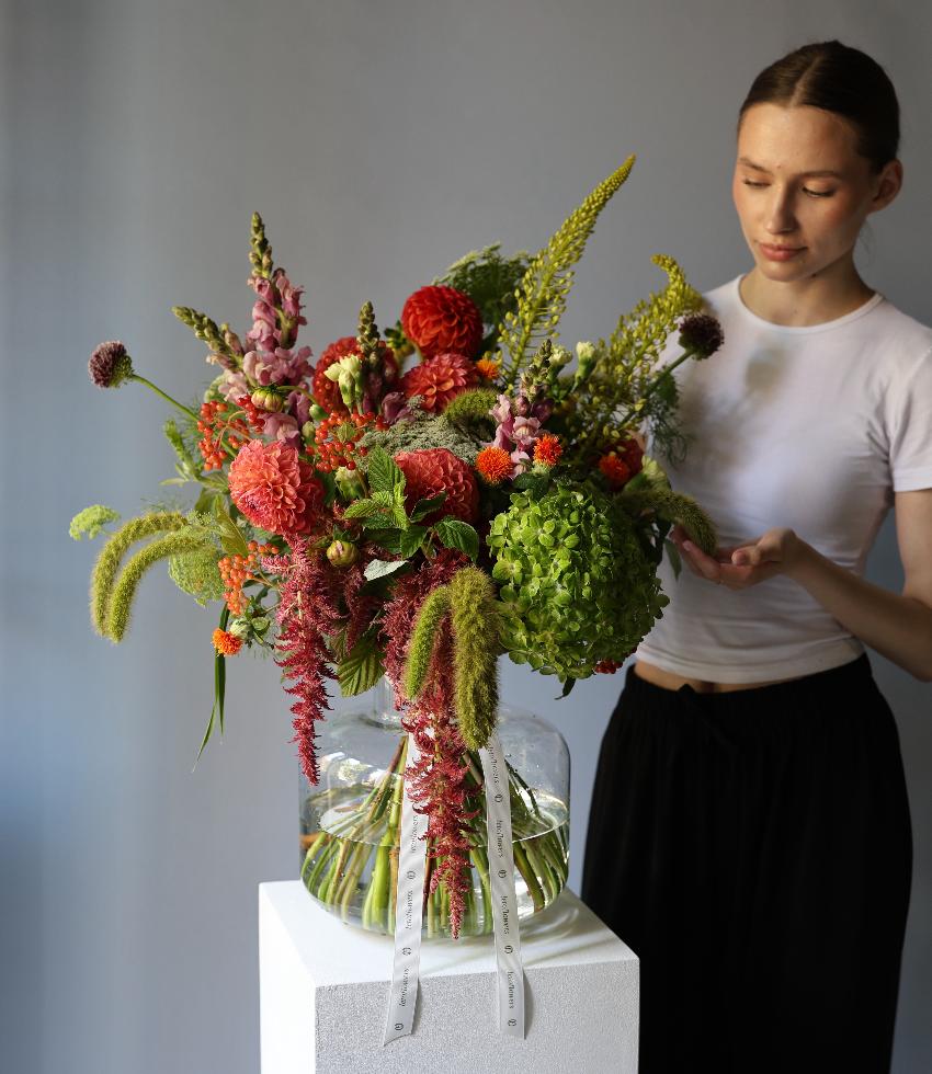Bouquets in vases