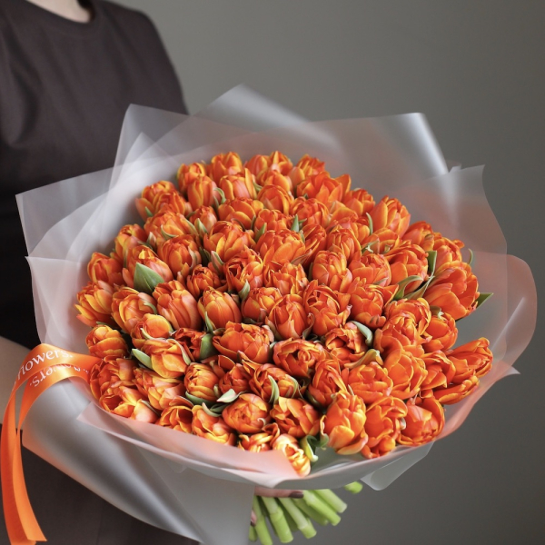Orange Tulips -  75 тюльпанов 