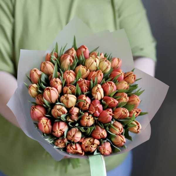 Orange Tulips - 49 тюльпанов