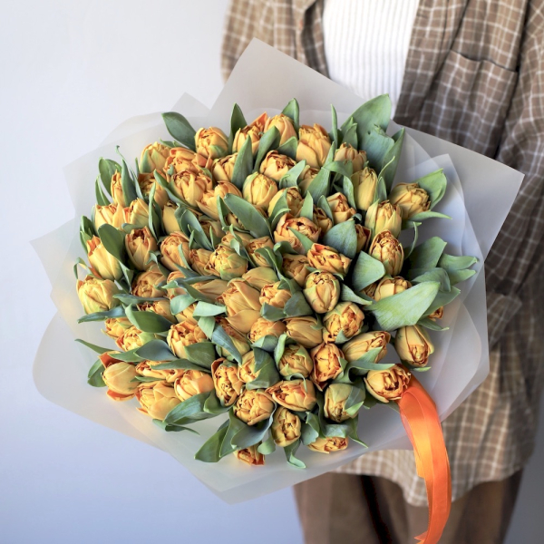 Orange Tulips - 75 тюльпанов 
