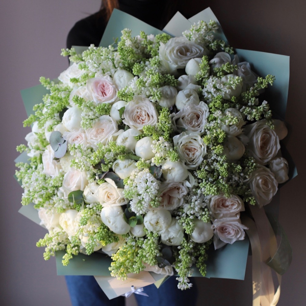 Peonies with Garden Roses and Lilac - Размер XL