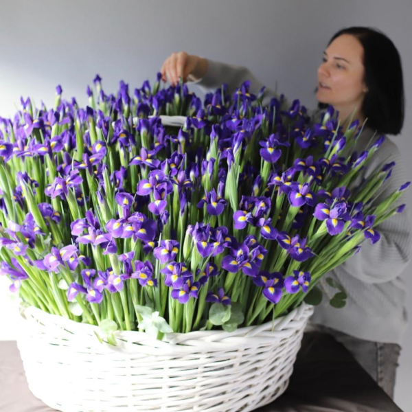 Irises in basket  - Размер 4XL 